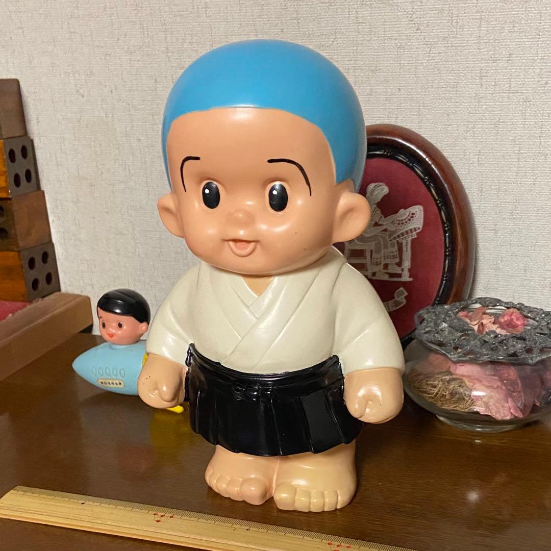 一休さん　信ちゃん　ソフビ　貯金箱　かインターサイズ　店頭備品