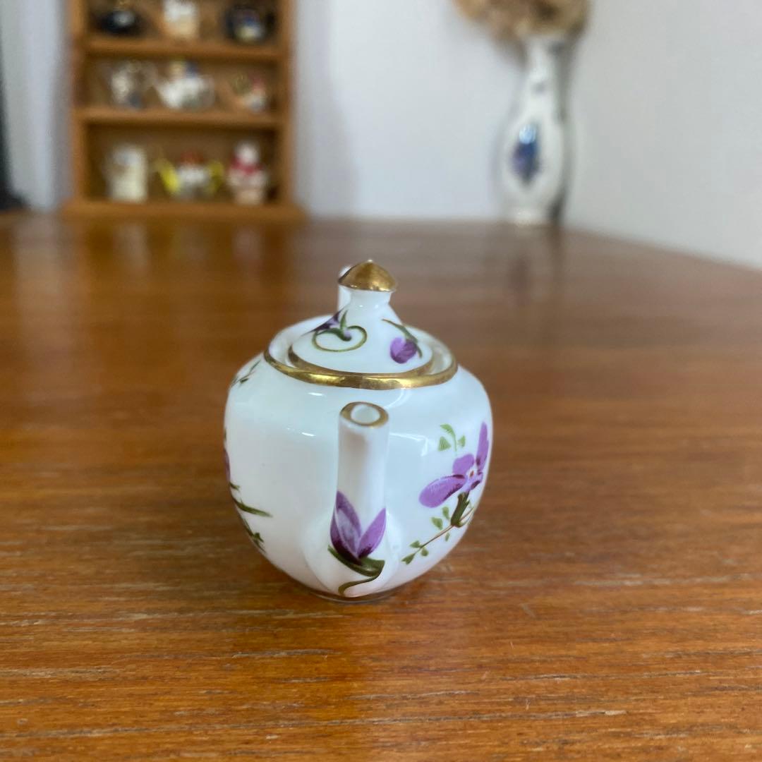 ハマースレイ ヴィクトリアン　バイオレット　ミニチュア　ティーポット　スミレ