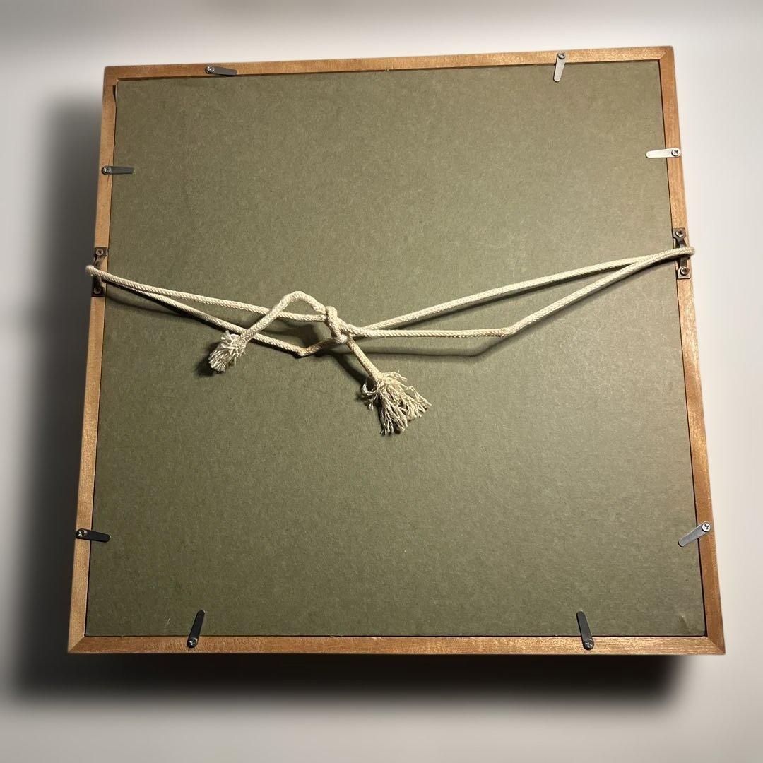 人間国宝　近藤悠三　梅染付　角皿　額装