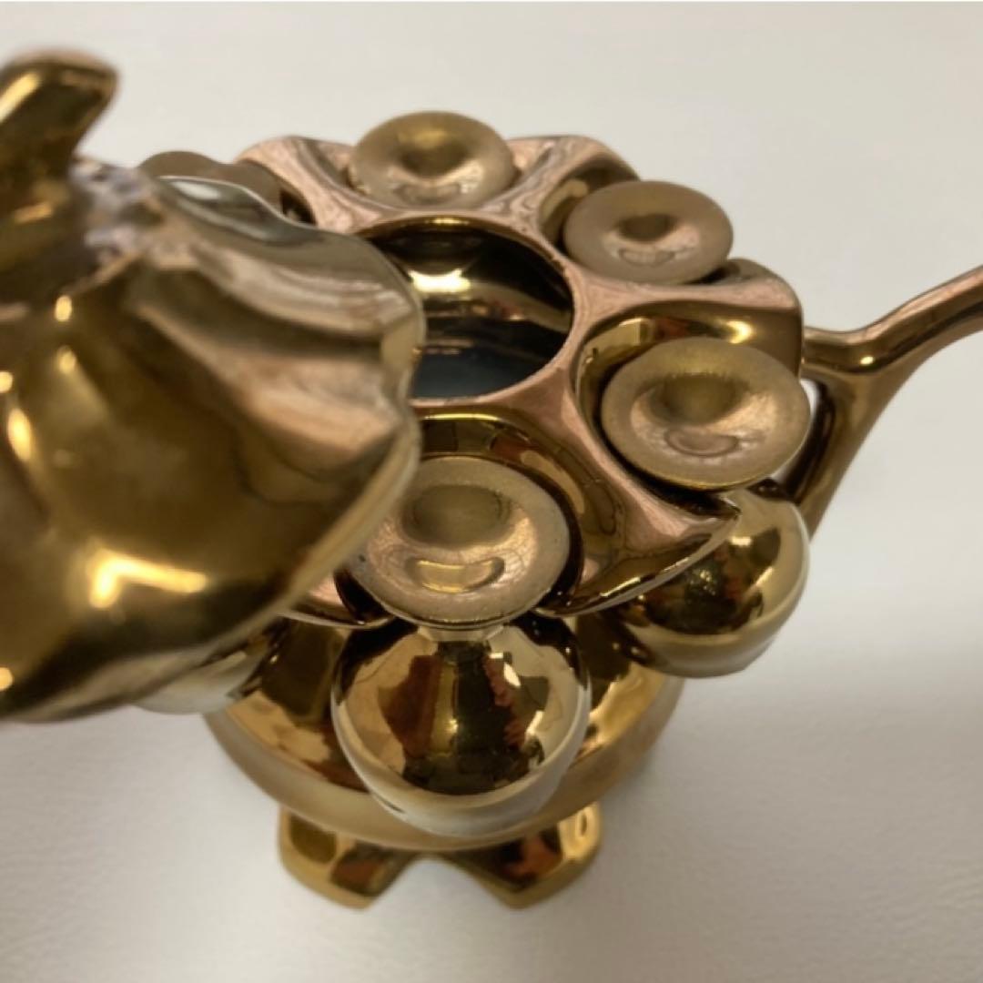 ティーポット カップ 茶器 置物 陶磁器 金色 装飾品 レトロ ヴィンテージ