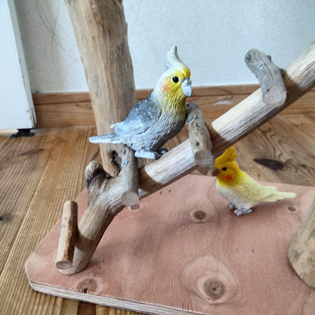 おつぶバードアスレチックジム㊽ 天然木 自然木 流木 止まり木 インコ