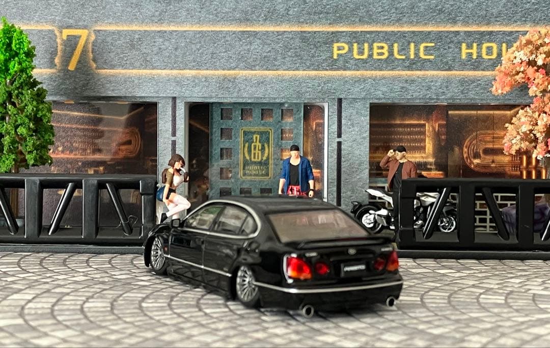 トヨタ　アリスト　改造　1/64 ミニカー　新車　改造