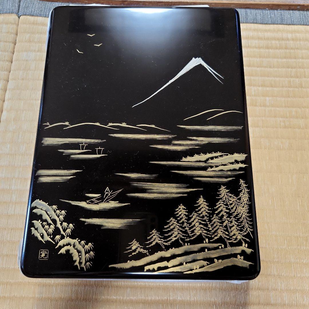 輪島塗文庫蒔絵　小物入れ