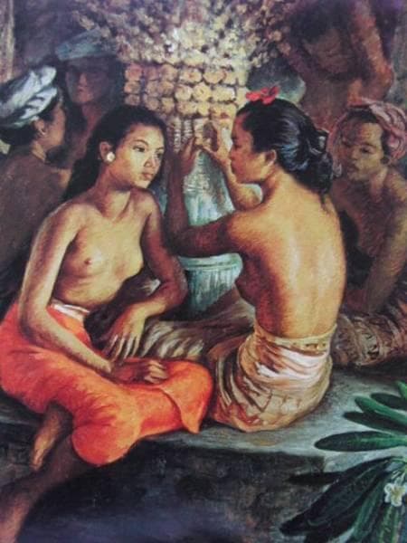 GARCIA LLAMAS（ガルシア　ラマス）、供物の準備をするバリの少女