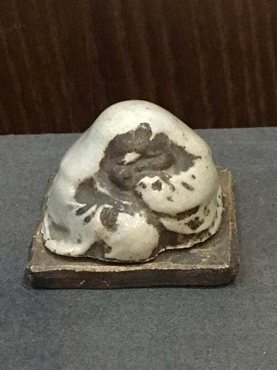 古　赤膚焼　お福香合