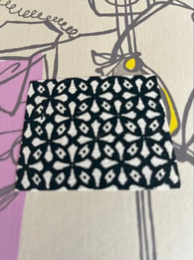 希少　限定　シルクスクリーン　サイン、ED アンティーク　ジニーキム　コラージュ