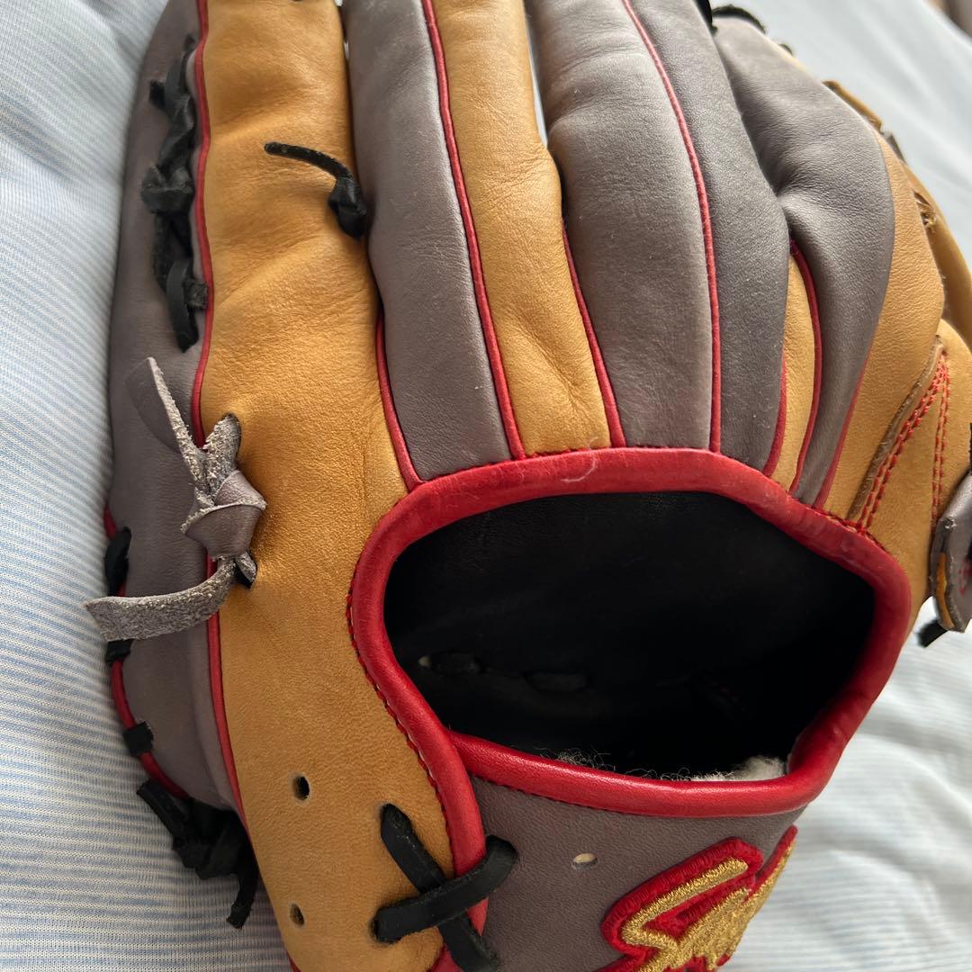 久保田スラッガー》軟式一般用内野手用限定モデルグレー×タン×レッド最終価格。