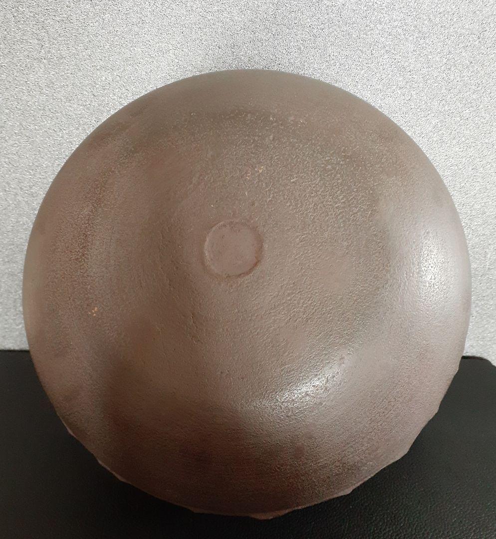 日本工芸会正会員　釜師　畠春斎 造　姥口　尻張釜　銅蓋　釜鐶付　栞付き