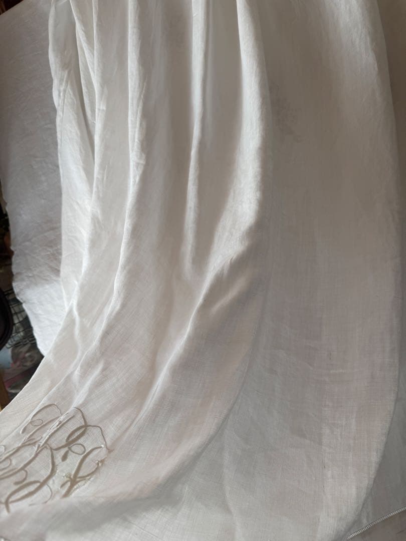 フランスアンティークஐ⋆*モノグラムの透け感が素敵なカーテンஐ⋆*レア❤︎