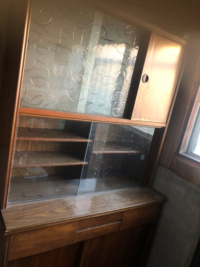 水屋箪笥　食器棚　昭和レトロ　茶箪笥