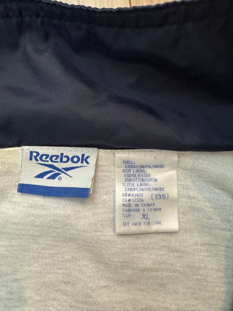 メンズ　Reebok XLジャケット 黒/青/白