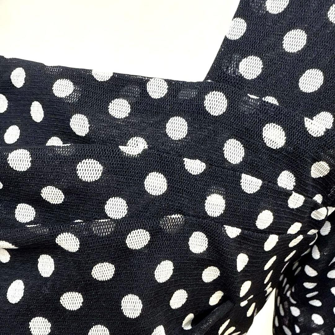 Y5661★M【Chacottチャコット】ドット りぼん トップス 社交ダンス