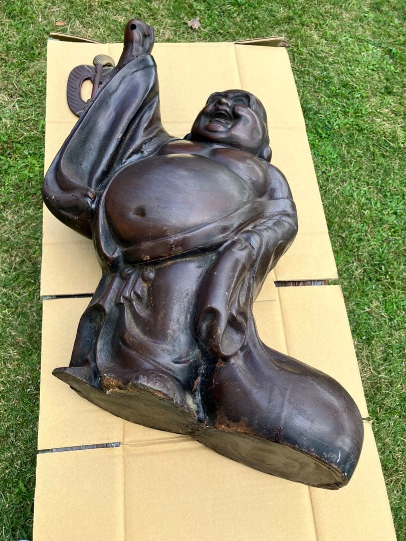 再度値下げ　迫力ある布袋 51cm 19kg ビンテージ　レトロ パワースポット