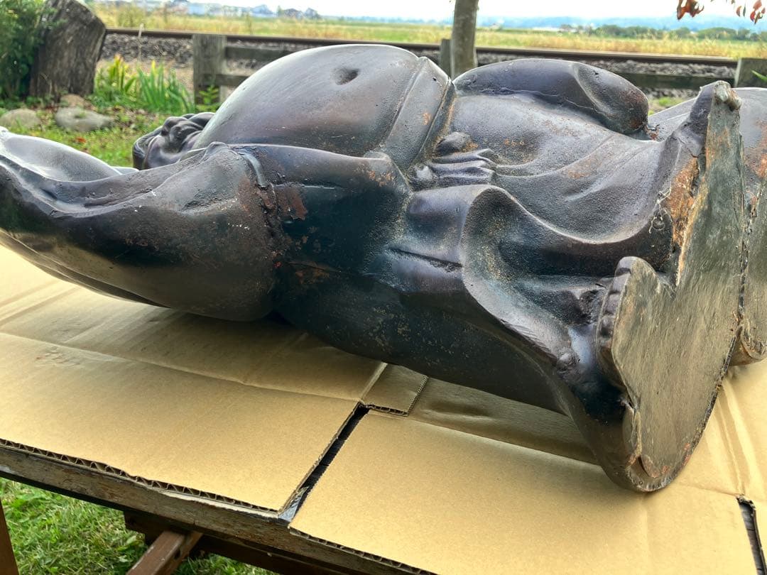 再度値下げ　迫力ある布袋 51cm 19kg ビンテージ　レトロ パワースポット
