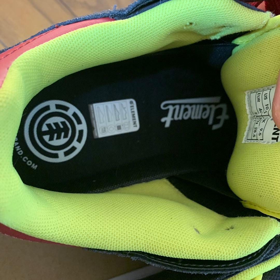 element GLT2 サイズ28.5 色　木炭ライムレッド