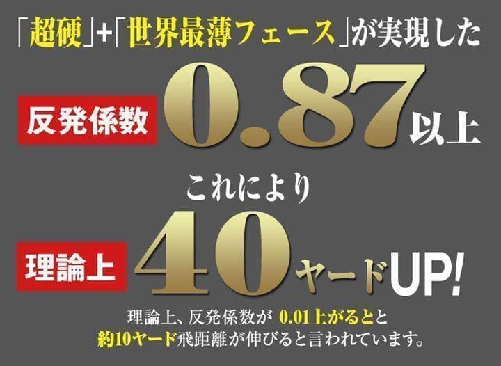 【左ヘッド単品】世界最薄超高反発で40yUP! マキシマックス ブラックプレミア