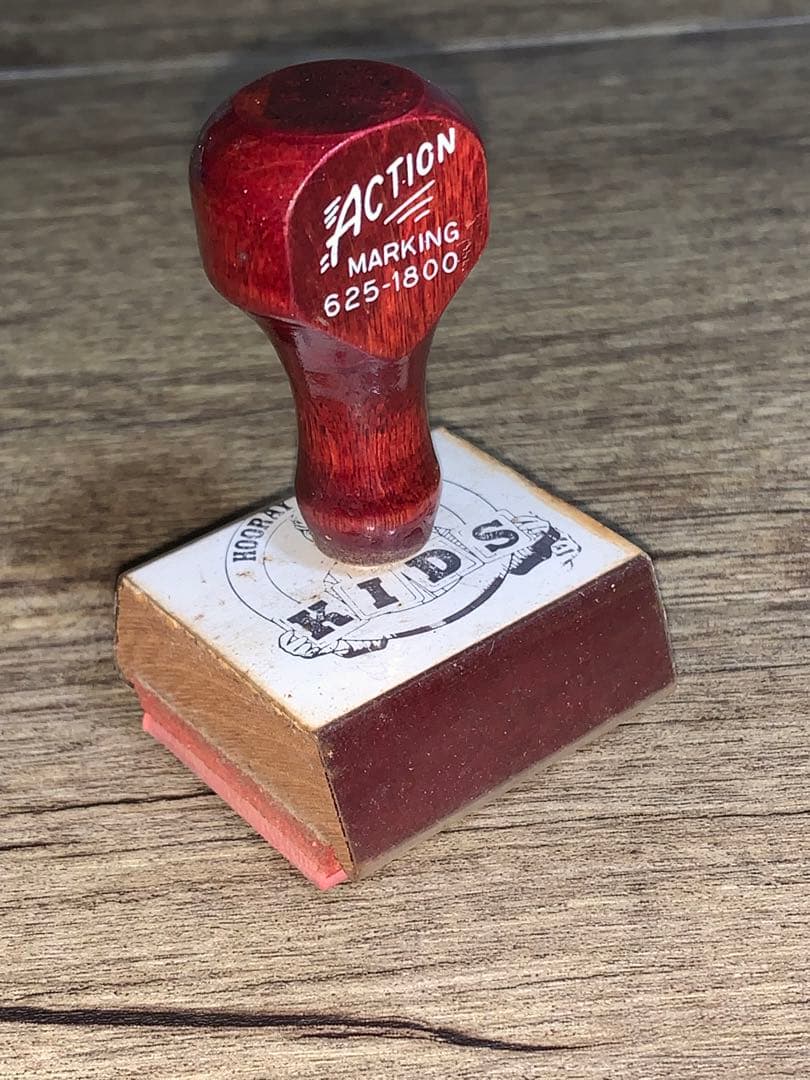 1978 アメリカ　マクドナルド　店舗備品　ヴィンテージ　ウッドスタンプ　レア