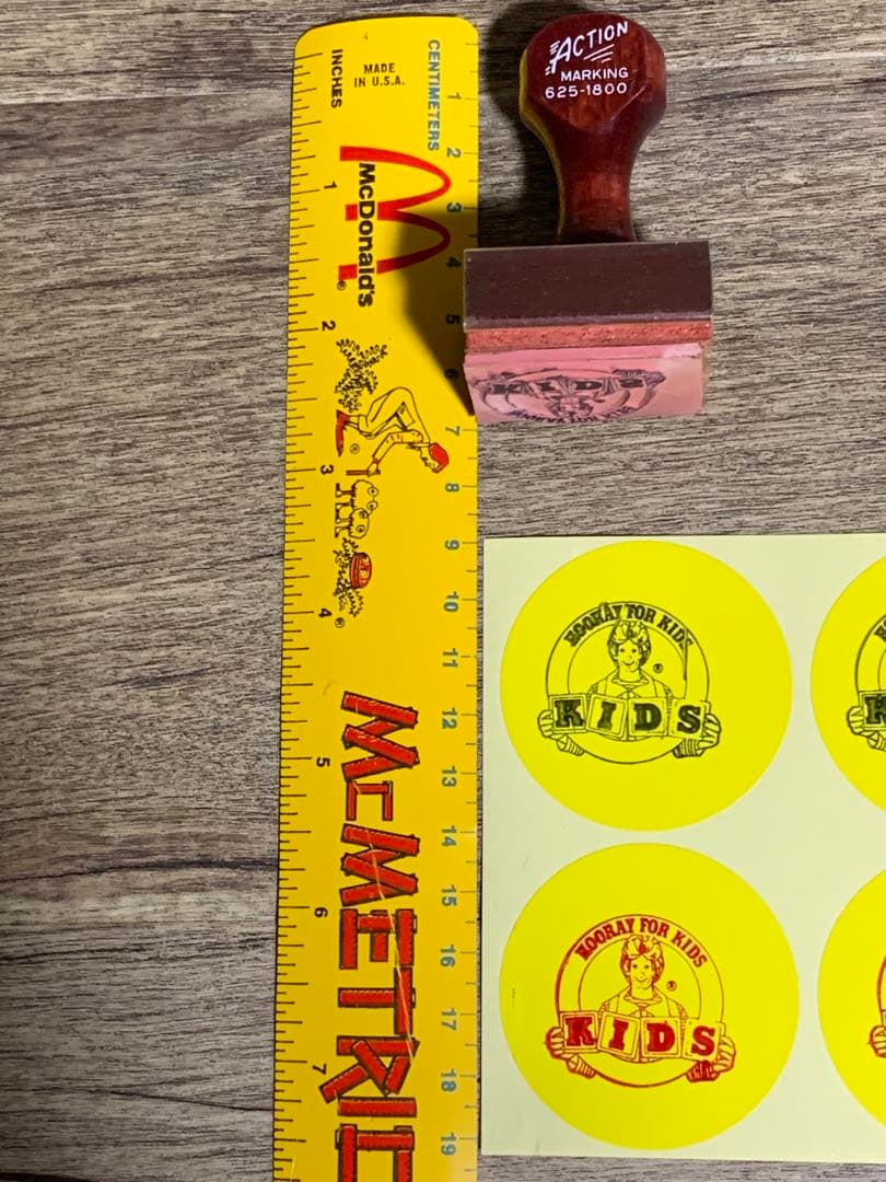 1978 アメリカ　マクドナルド　店舗備品　ヴィンテージ　ウッドスタンプ　レア