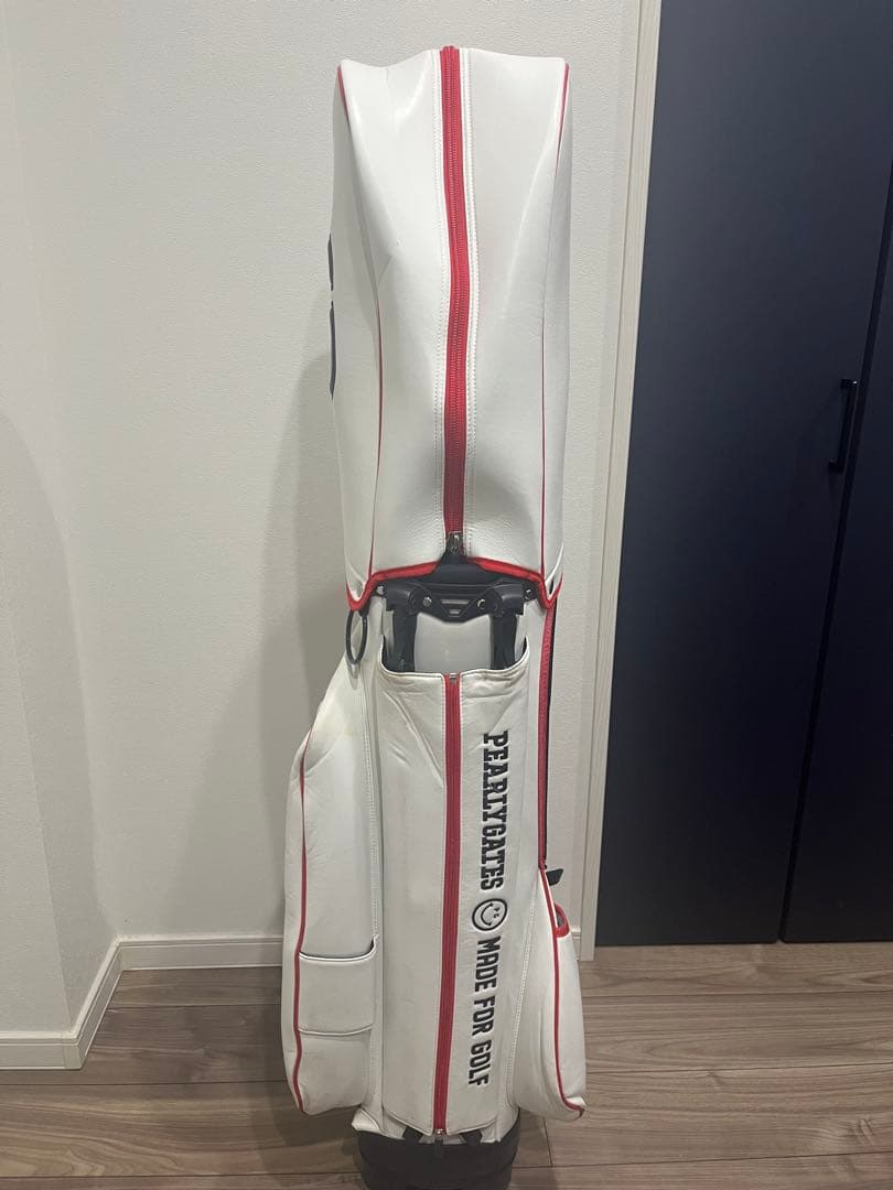 PEARLY GATES キャディバッグ 89 ホワイト/レッド