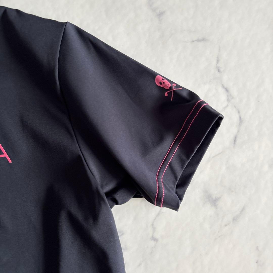 マーク＆ロナ モックネック Tシャツ ゴルフウェア ブラック