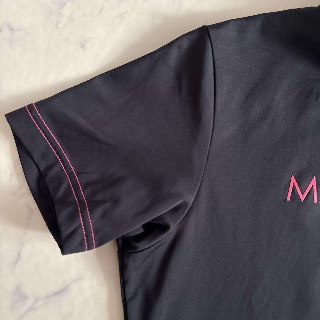 マーク＆ロナ モックネック Tシャツ ゴルフウェア ブラック