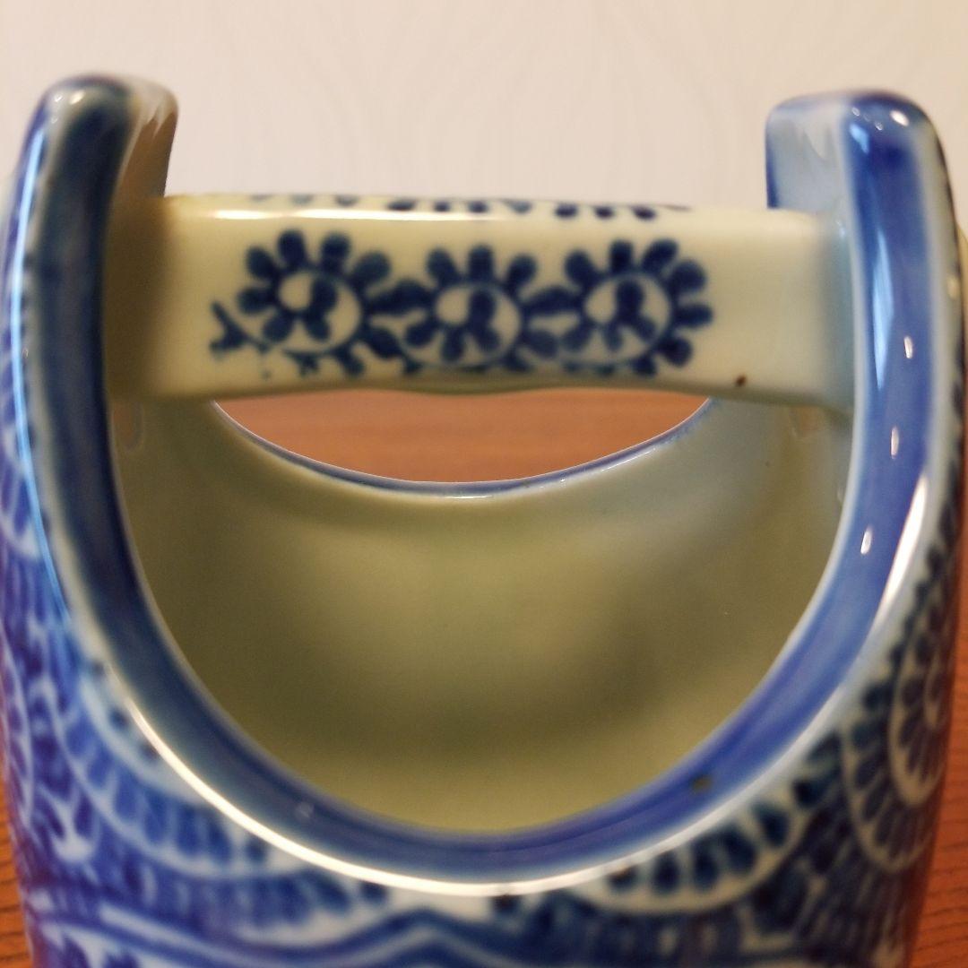 一輪挿し　陶器　風景画　渦巻く！