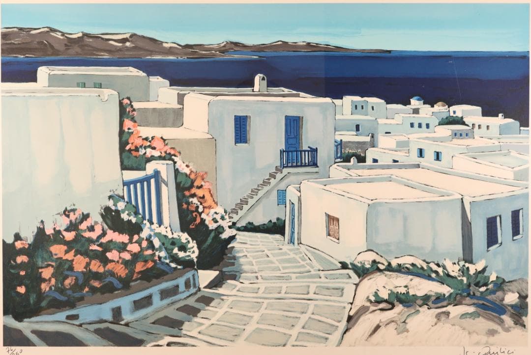 BK293 ジャン・クロード・キリチ 「ミコノス島の花と光 」 76/250