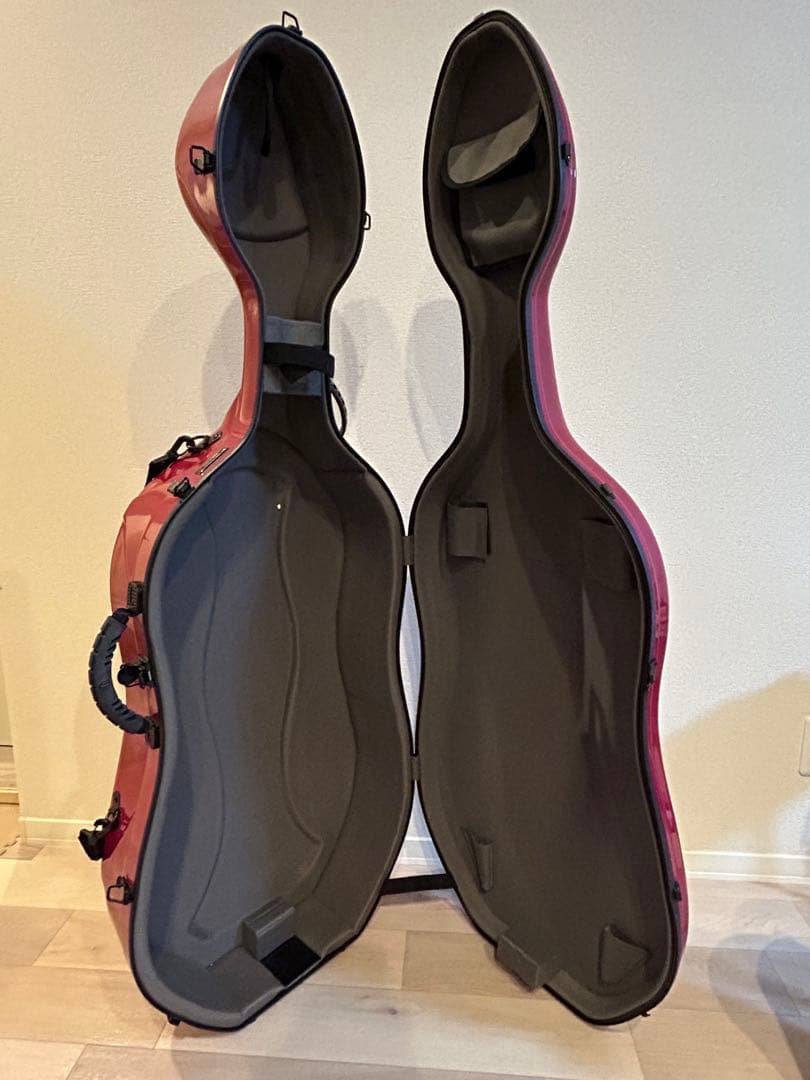 東洋楽器 【4/4チェロハードケース】 バーガンディ