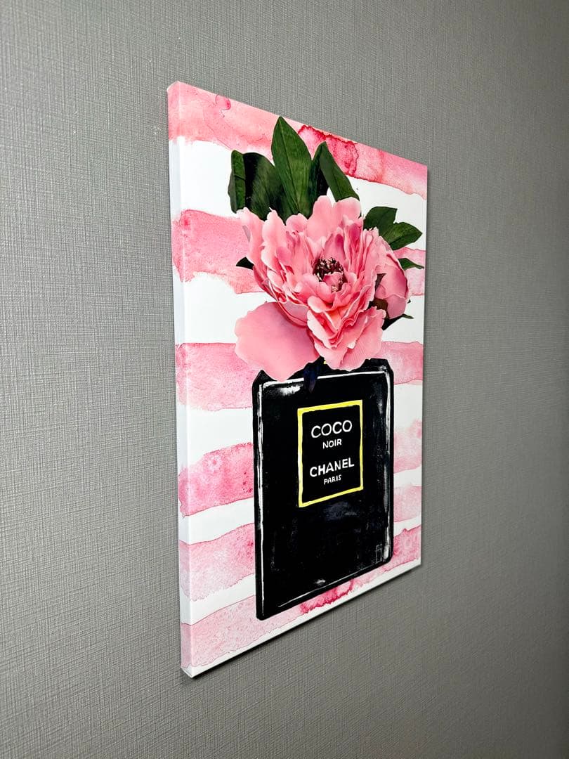 No.123木枠付きキャンバスアート　オマージュアート　香水アート　chance