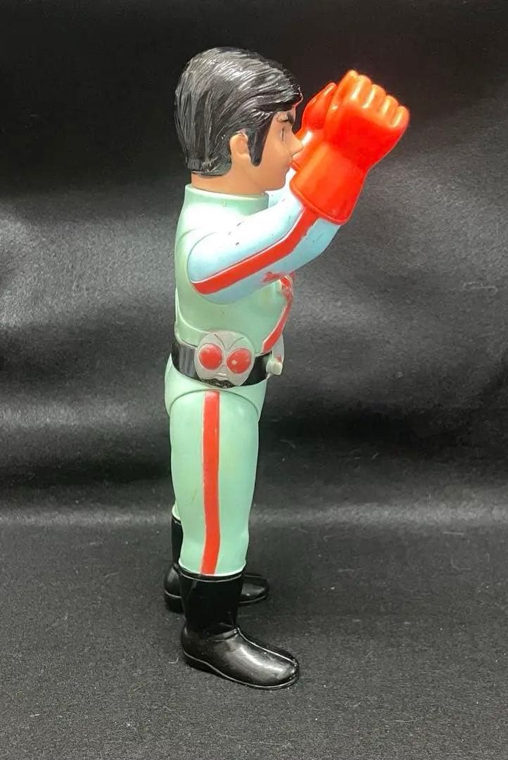 ■レア 【当時物】ポピー 仮面ライダーX 面取れ ソフビ /マスク欠品