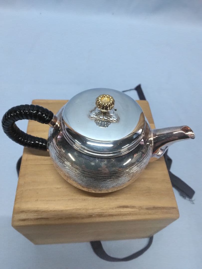 純銀　銀製品　工芸品　急須　煎茶