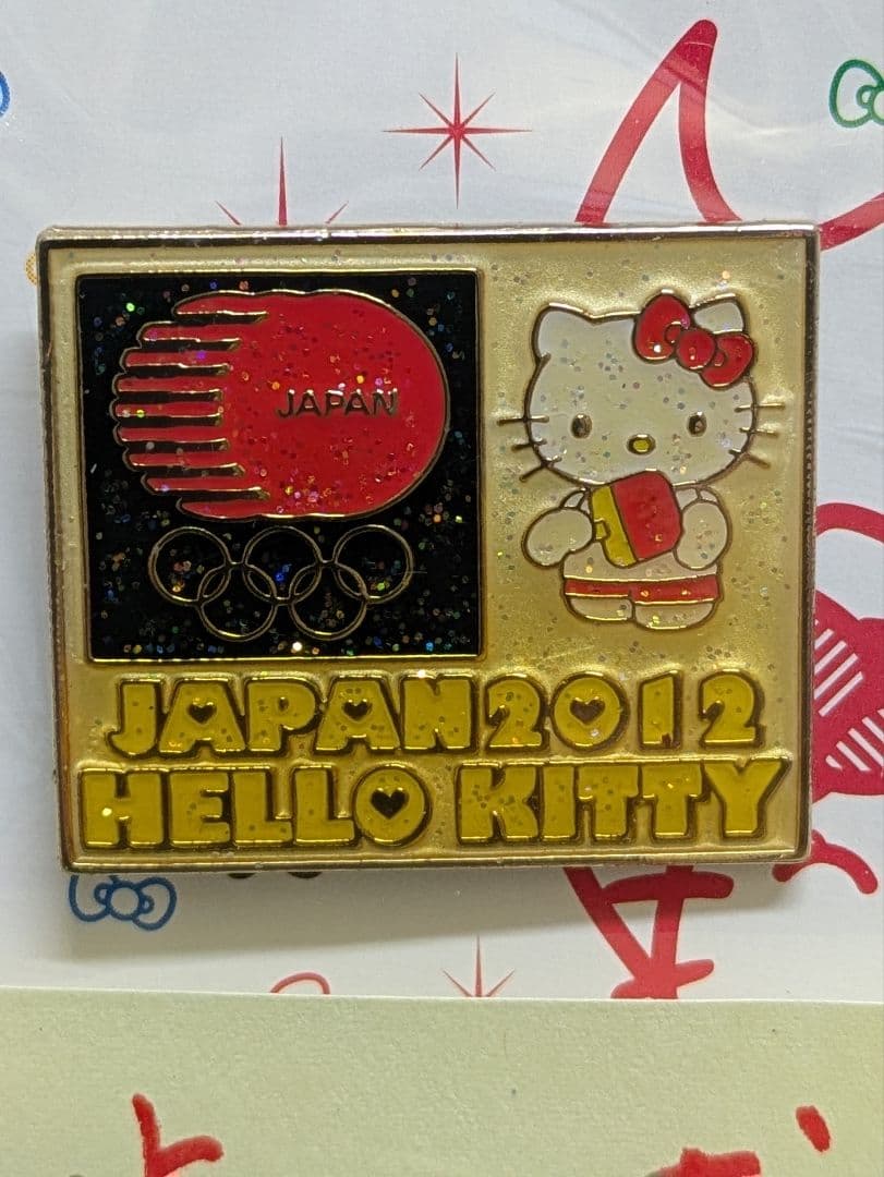 ハローキティ　ピンバッチ　2012年　ロンドン　オリンピック　７種目揃い。