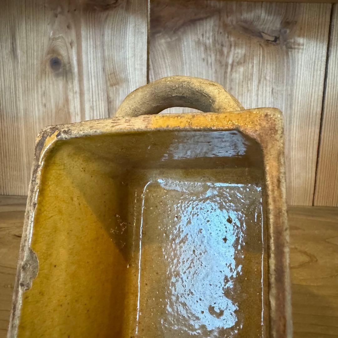 フランス 19世紀 黄釉菓子型 民芸 民藝 アンティーク 古道具 ビンテージ