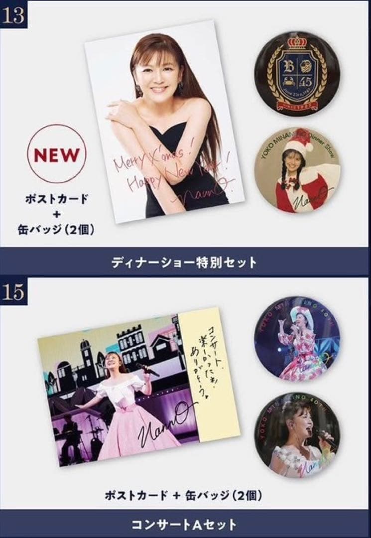 南野陽子 ディナーショー 限定グッズ 4点セット