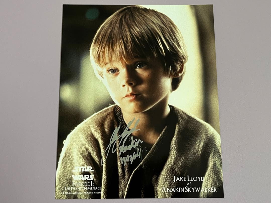 スターウォーズ　直筆サイン　アナキン・スカイウォーカー　ジェイク・ロイド