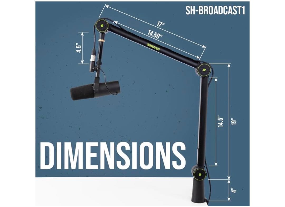 Shure by Gator マイクアームスタンド SH-BROADCAST1