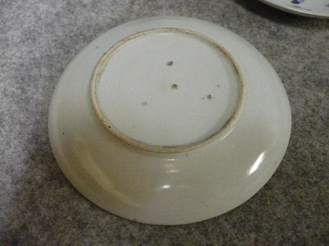 伊万里 染付 中皿 5枚 [B23795] 人物図 古美術 古玩