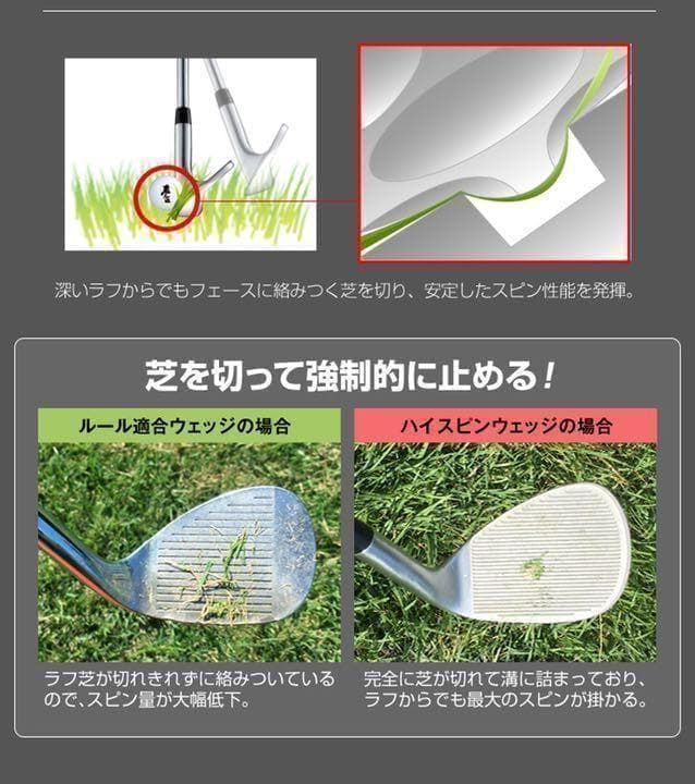 【左 レフティ】世界最多角溝で超絶バックスピン ダイナミクス ハイスピンウェッジ