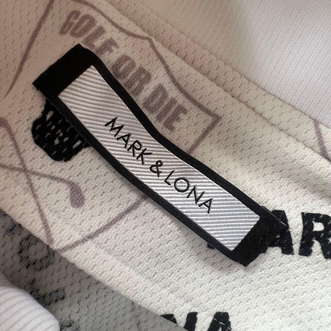 MARK&LONA マークアンドロナ　ナイロンジャケット　総柄　白　メンズ　46