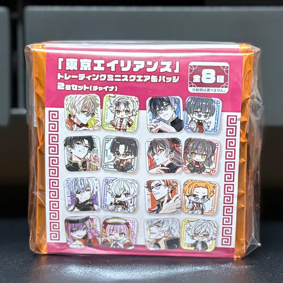 東京エイリアンズ トレーディングミニスクエア缶バッジ チャイナ　全8種