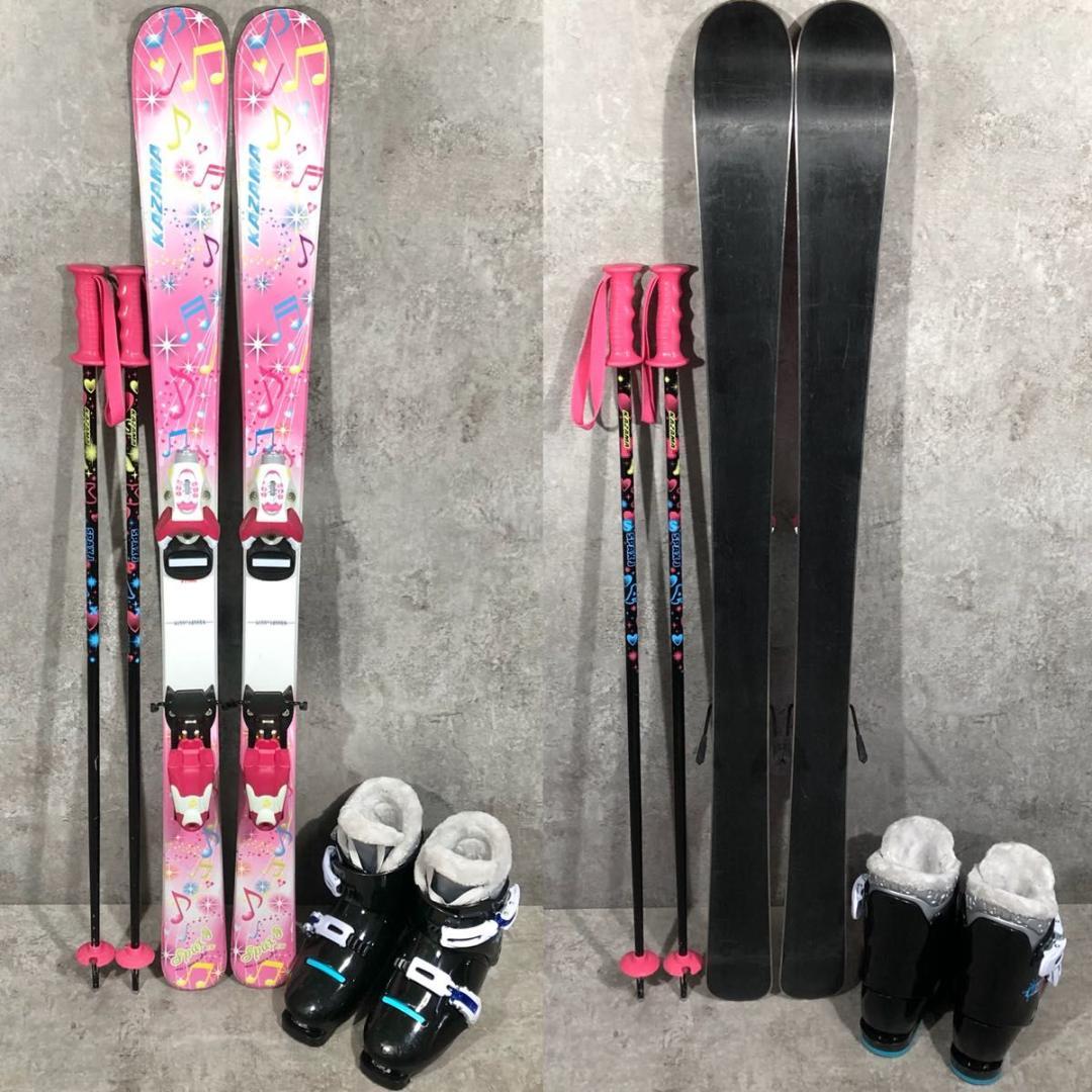 即乗り KAZAMA 116 ジュニア キッズ スキー 子供 セット カザマ