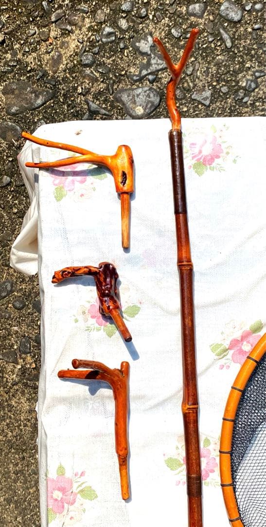 ヘラブナ　タモ枠竿受けセット