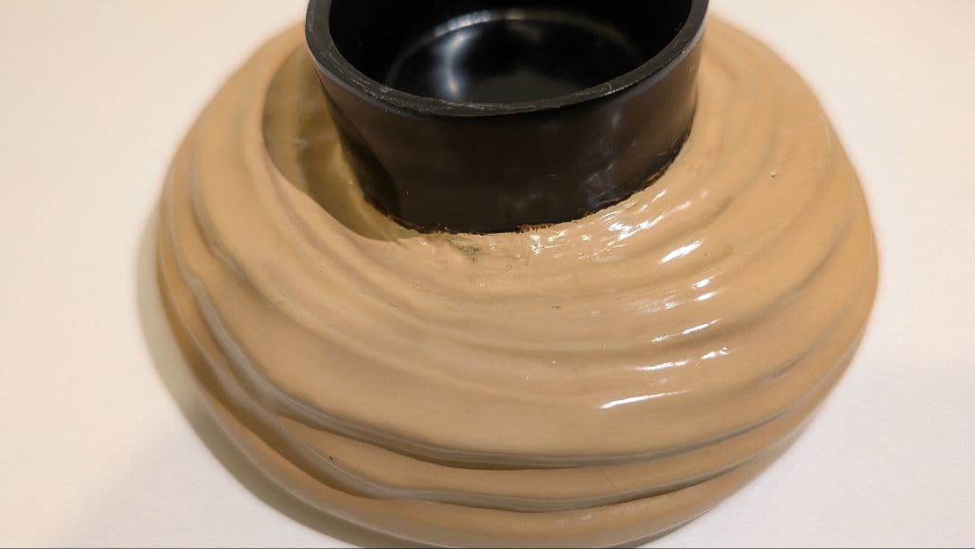 二代『川瀬表完』乾漆　提灯香合　茶道具　共箱　蝶　家紋