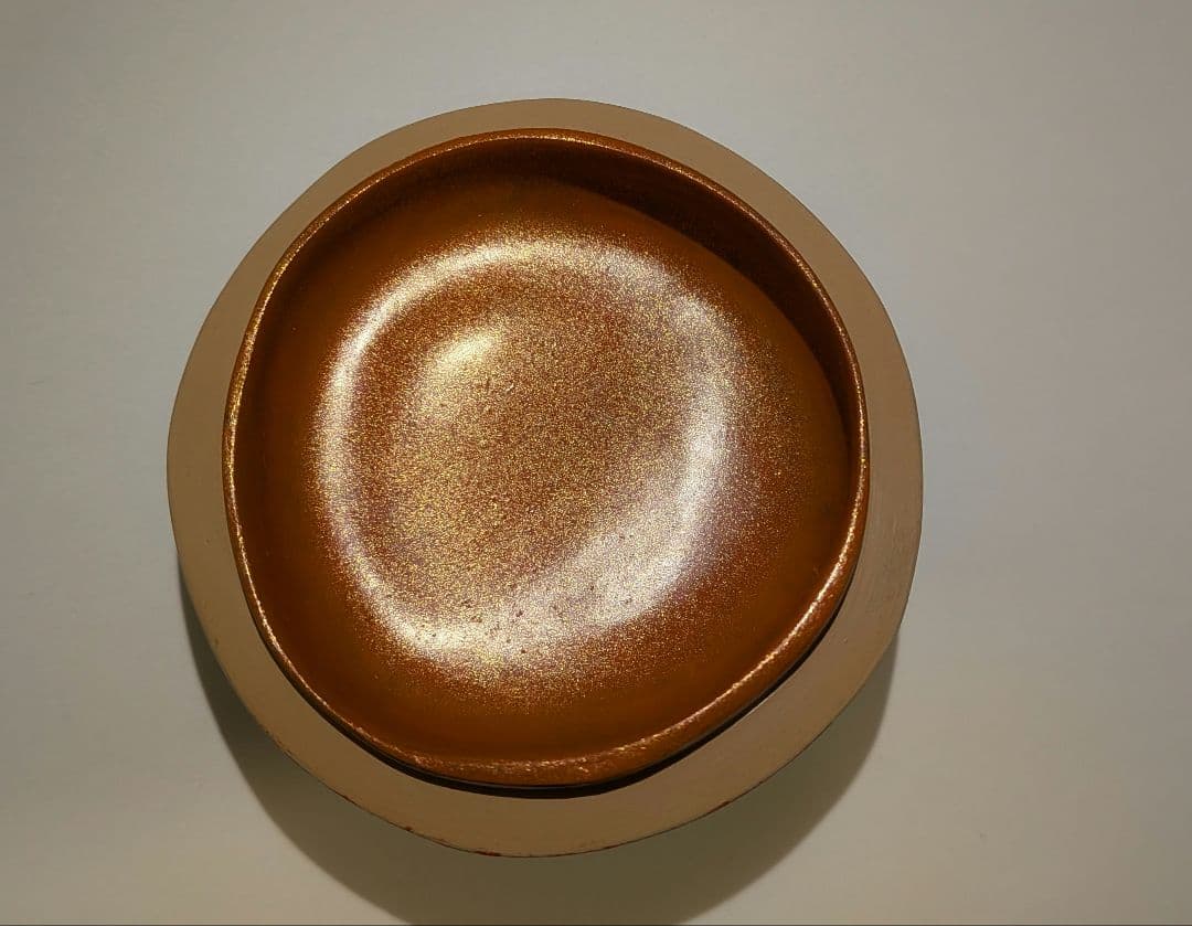 二代『川瀬表完』乾漆　提灯香合　茶道具　共箱　蝶　家紋