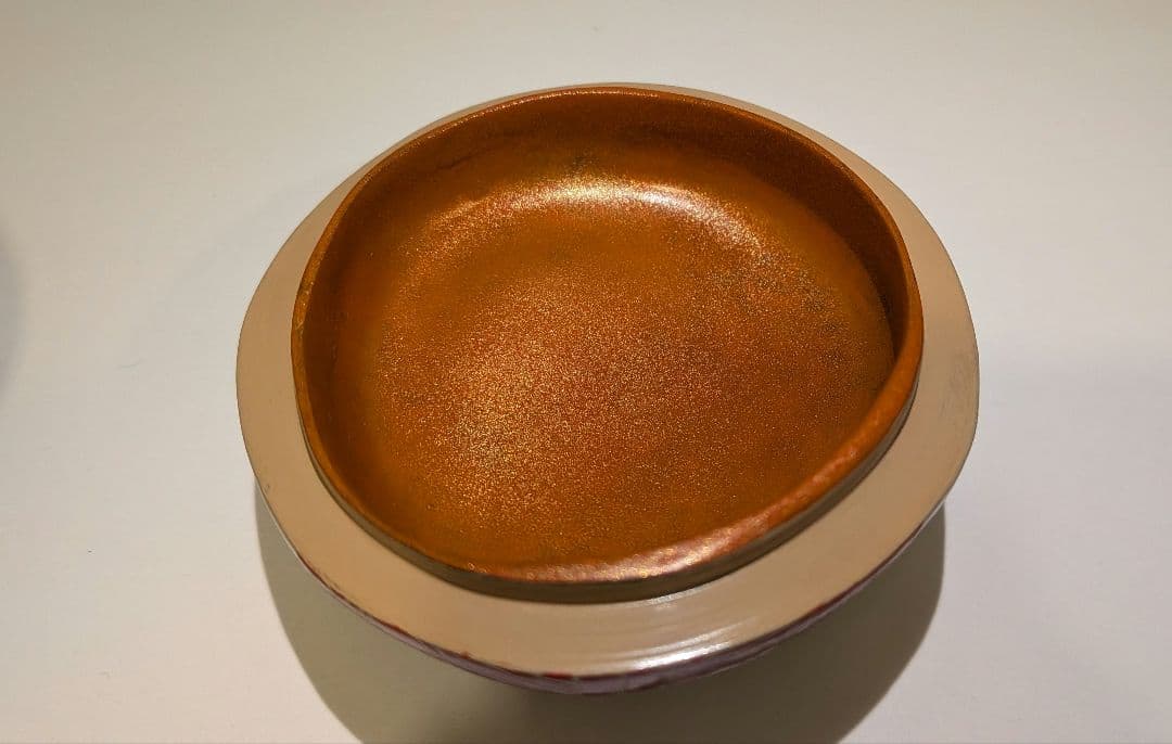 二代『川瀬表完』乾漆　提灯香合　茶道具　共箱　蝶　家紋