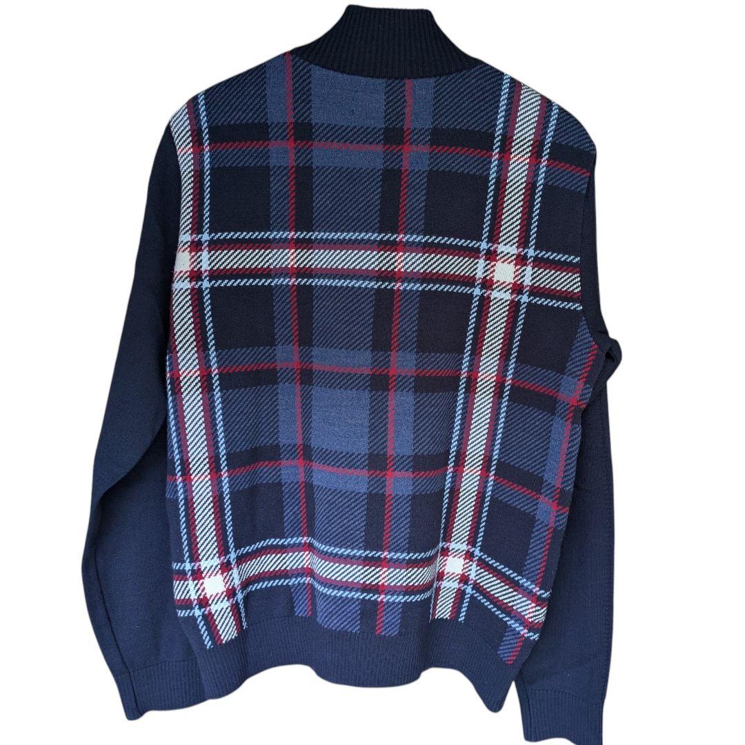 Munsingwear チェック柄ハーフジップセーター