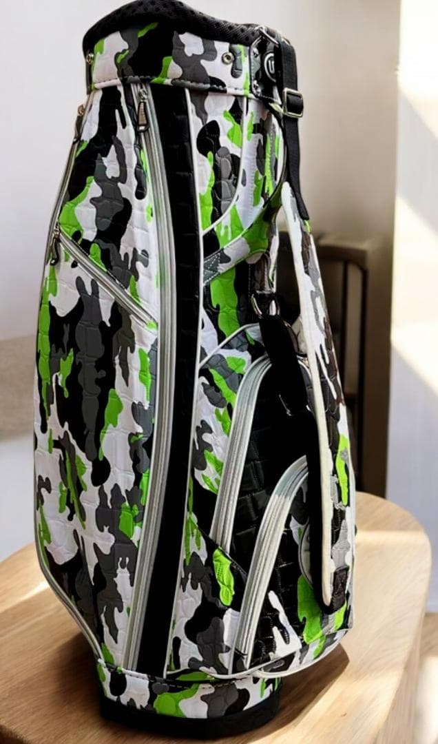 【新品未使用】OWL ワニ柄カモフラージュ ゴルフバッグGREEN