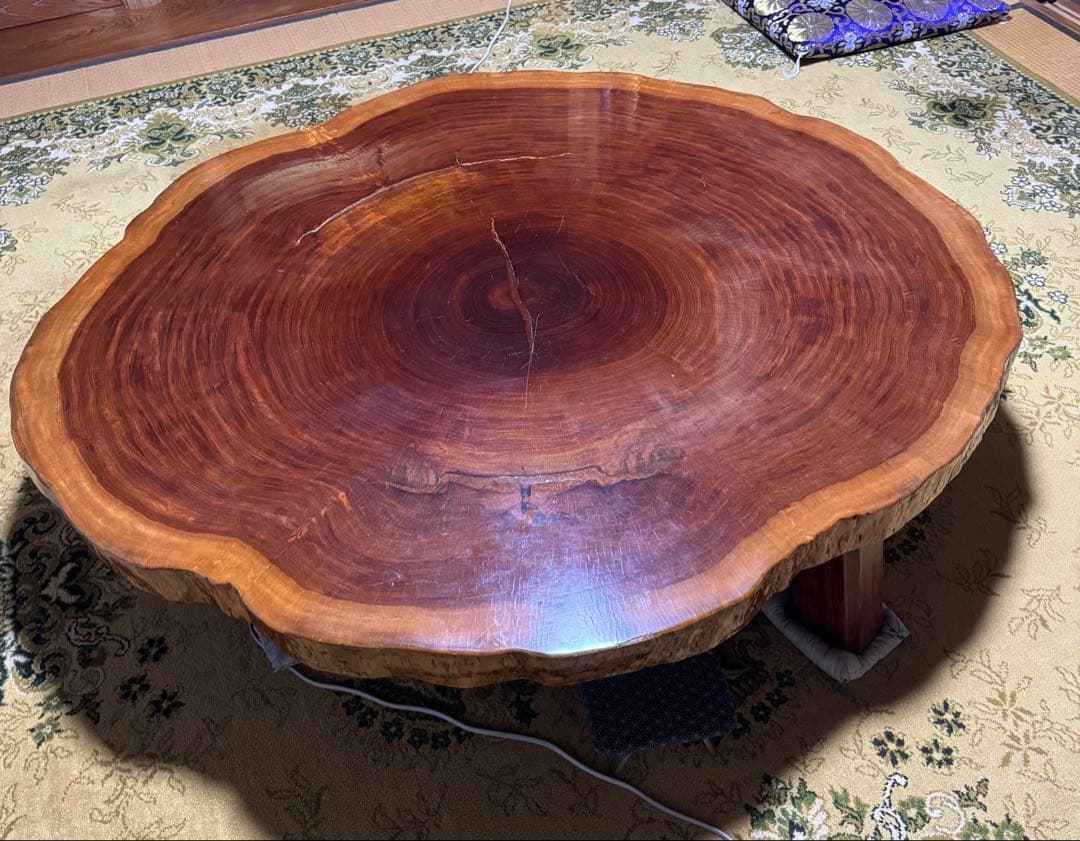 ★超希少★レア★丸テーブル 輪切り テーブル ダイニング 座卓 一枚板 天然木