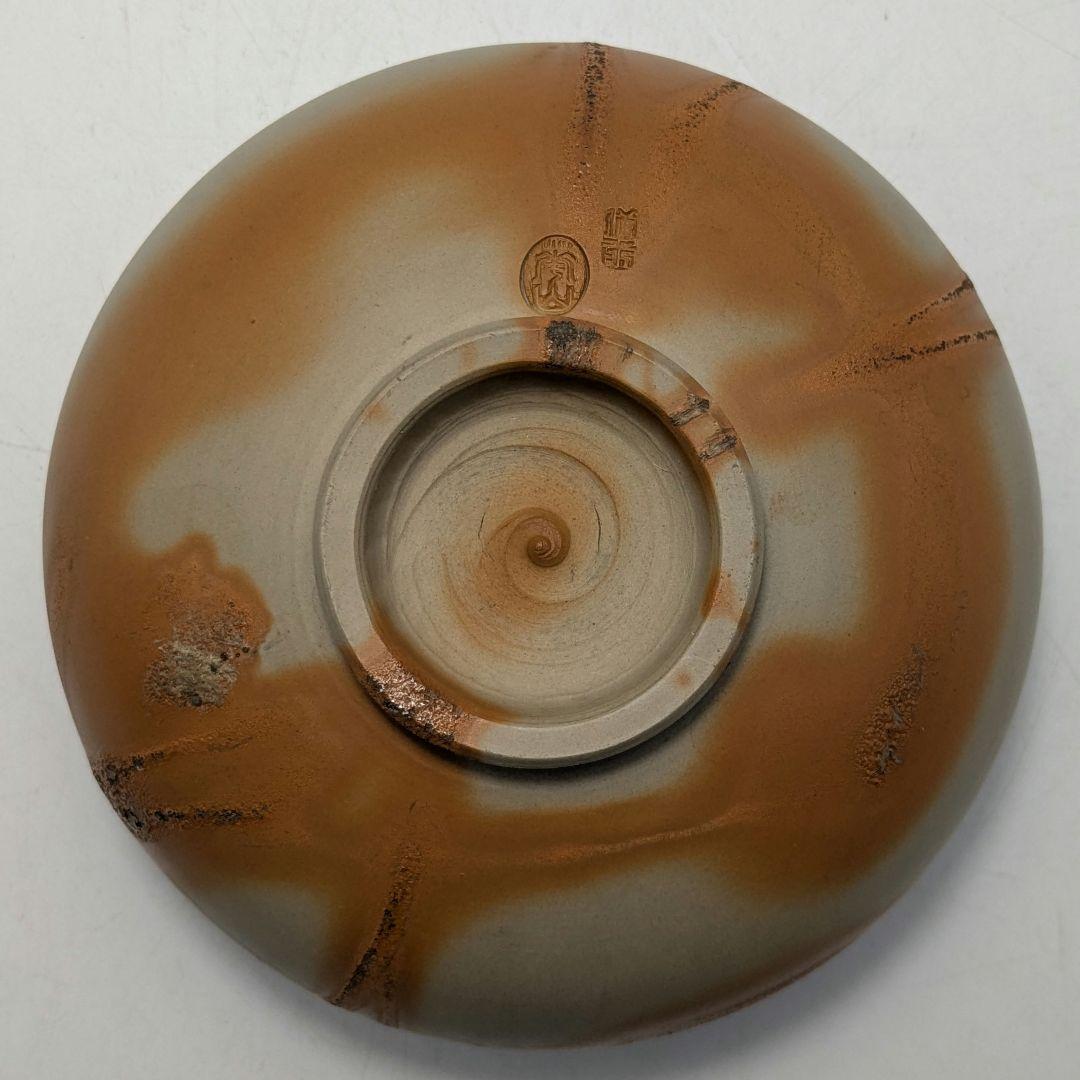 【金継ぎあり】三代 松田華山 備前焼 緋襷茶盌 共箱共布 抹茶碗 茶道具 茶器