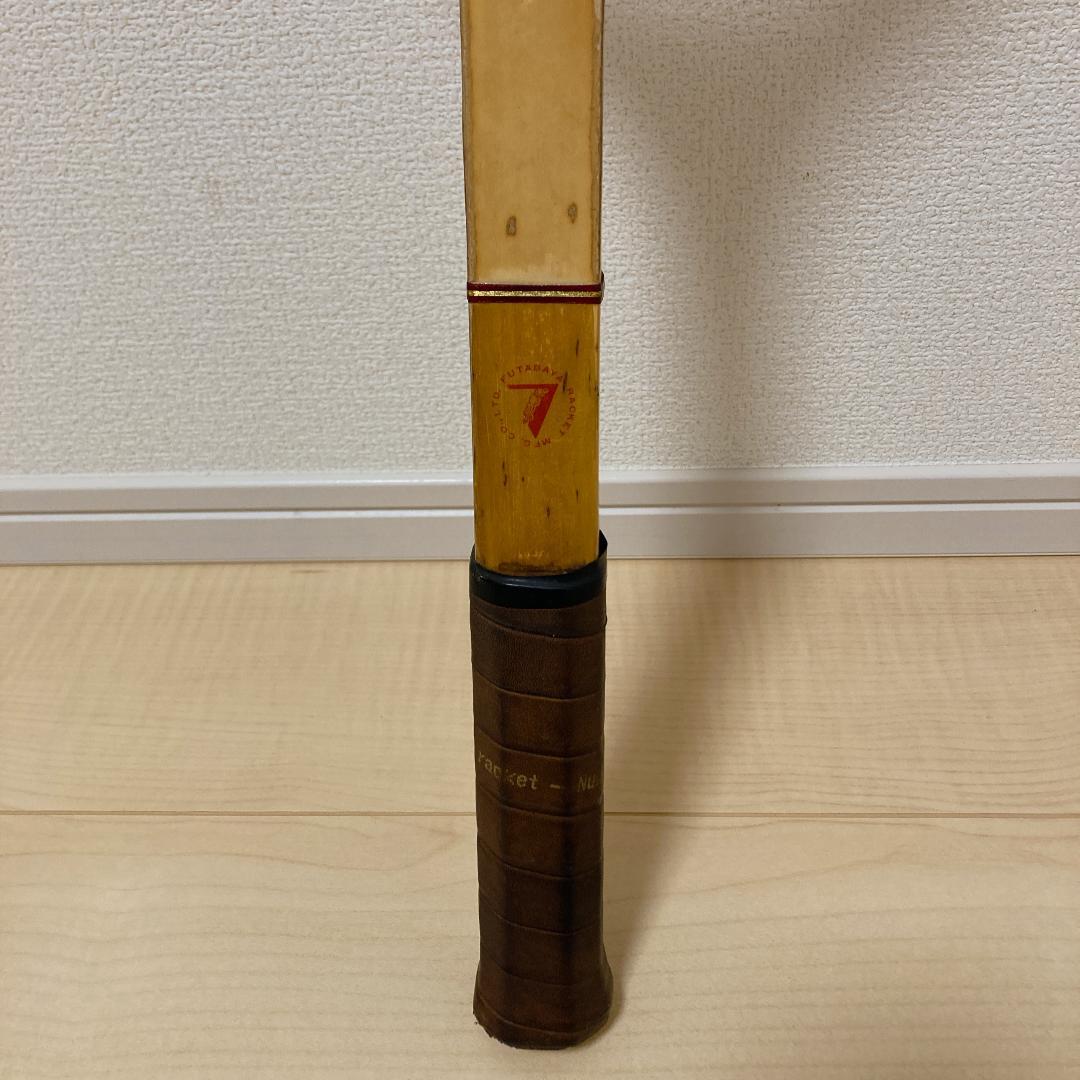 Futabaya 木製テニスラケット 2本＋木製プレス ヴィンテージ グリップ4